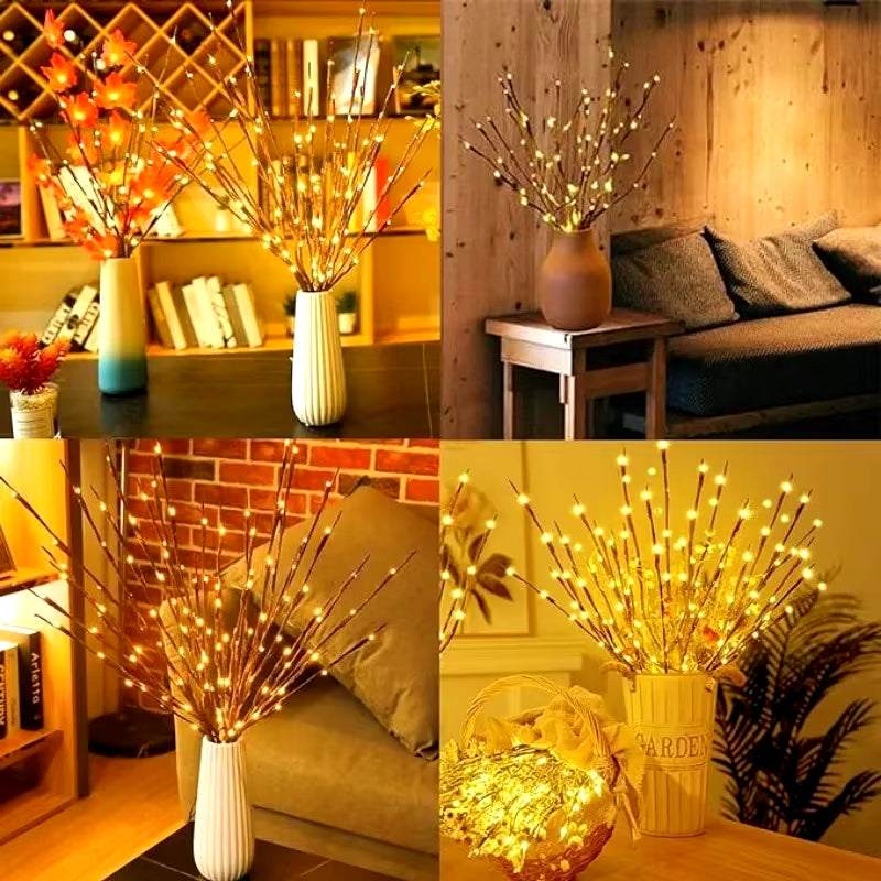 LED Branch Light-Battery Powered Willow Branch Lamp 