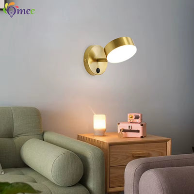 Modern Wall Lamp Nordic Iron Simple Stylish Wall Led Light/ Indoor Bedside Lighting Decoration 