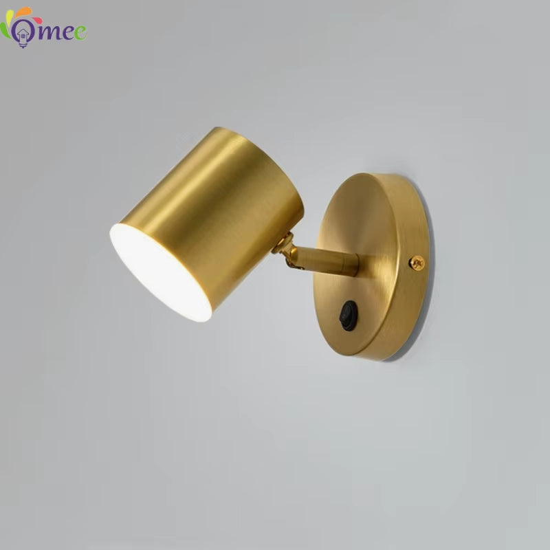 Modern Wall Lamp Nordic Iron Simple Stylish Wall Led Light/ Indoor Bedside Lighting Decoration 