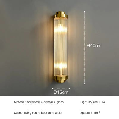 LED Luxury Crystal Wall Lamps for Living Room Hall 