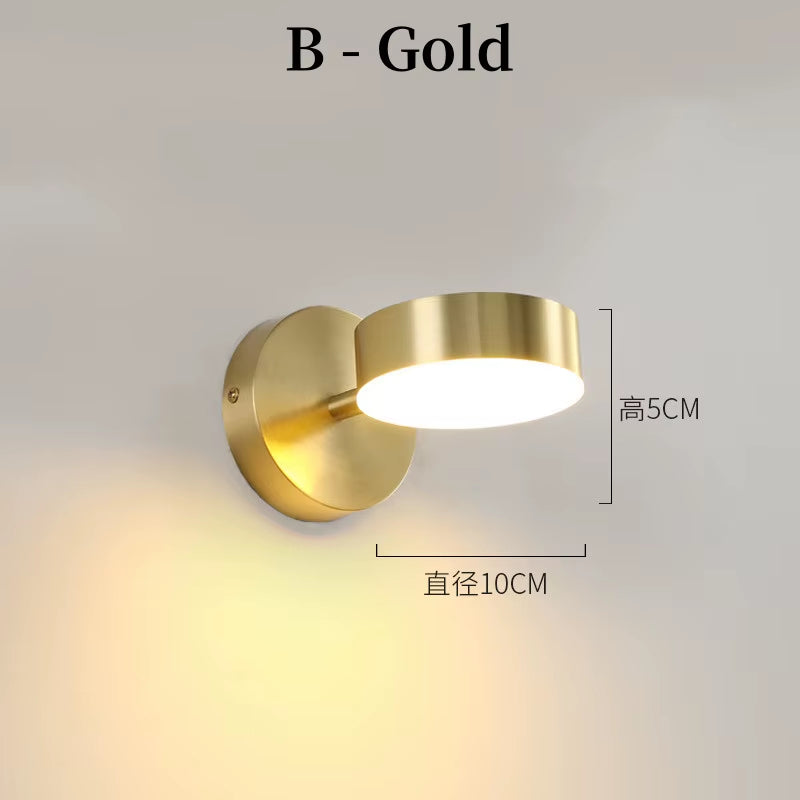 Modern Wall Lamp Nordic Iron Simple Stylish Wall Led Light/ Indoor Bedside Lighting Decoration 