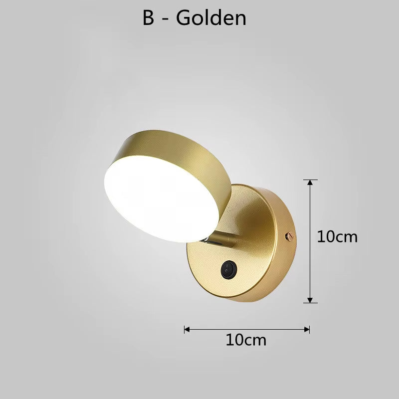 Modern Wall Lamp Nordic Iron Simple Stylish Wall Led Light/ Indoor Bedside Lighting Decoration 