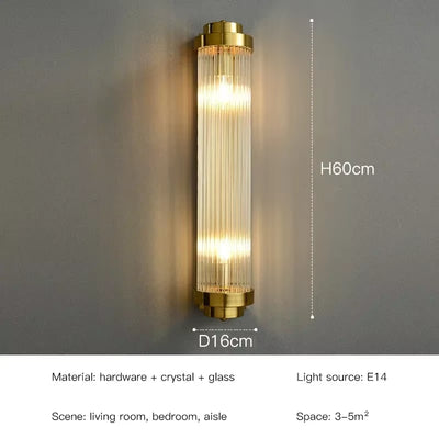 LED Luxury Crystal Wall Lamps for Living Room Hall 