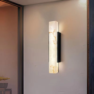 Modern Minimalist Outdoor Waterproof IP65 Lmitated Marble LED Wall Light -Stainless Steel Porch Lamp for Street Adorn